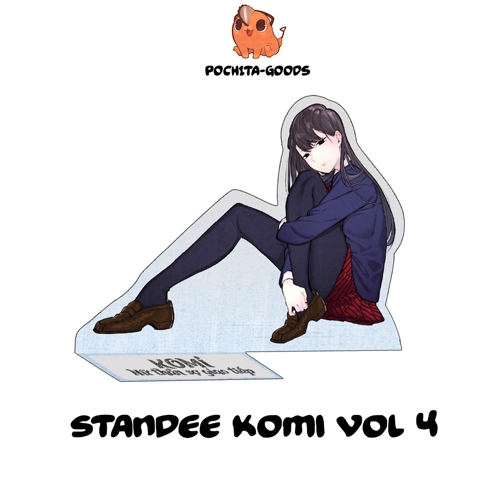 Standee Komi - Nữ Thần Sợ Giao Tiếp T4 - Quà Tặng Kèm NXB Kim Đồng