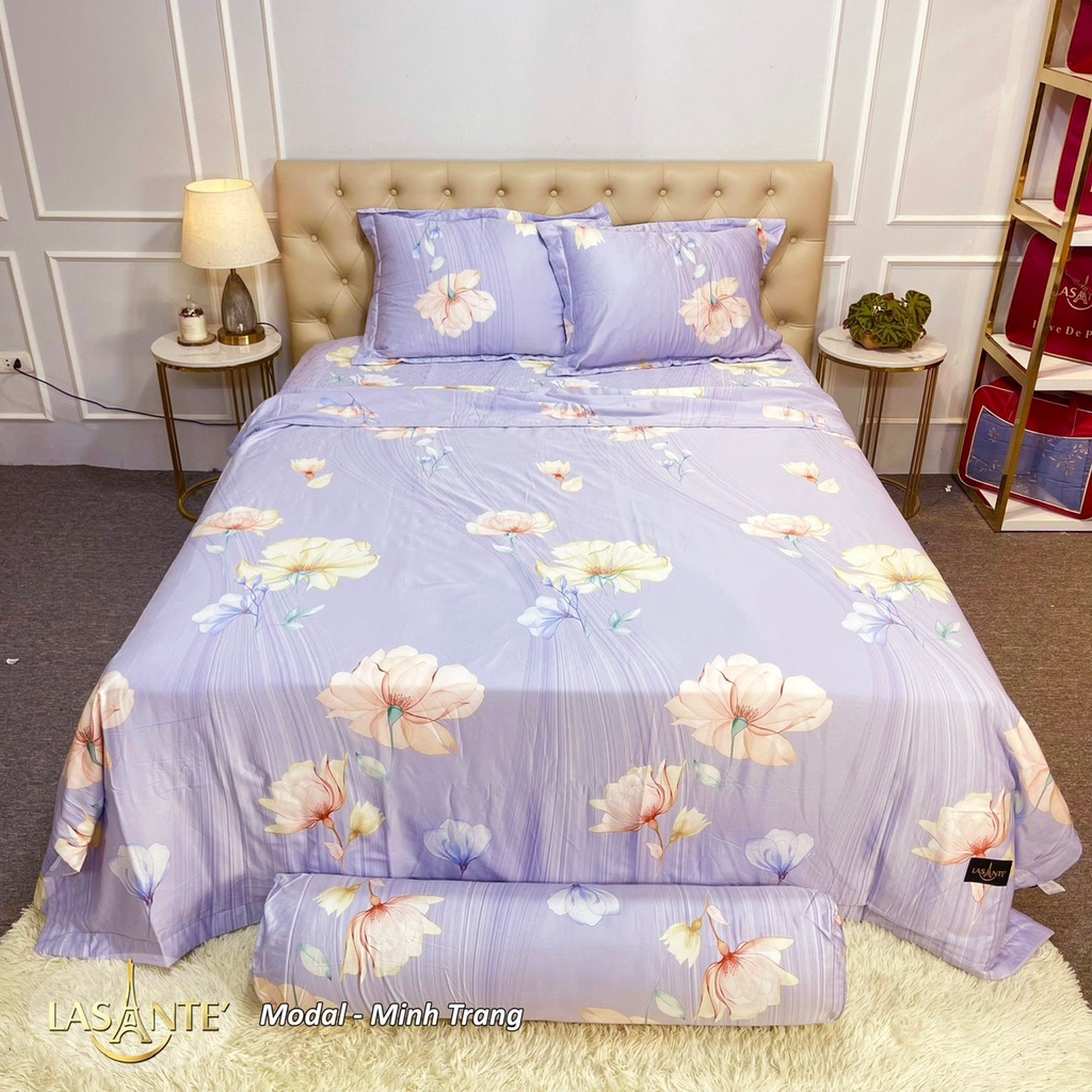 Bộ drap lụa Lasante Pháp kích thước 180*200 Modal và Tencel