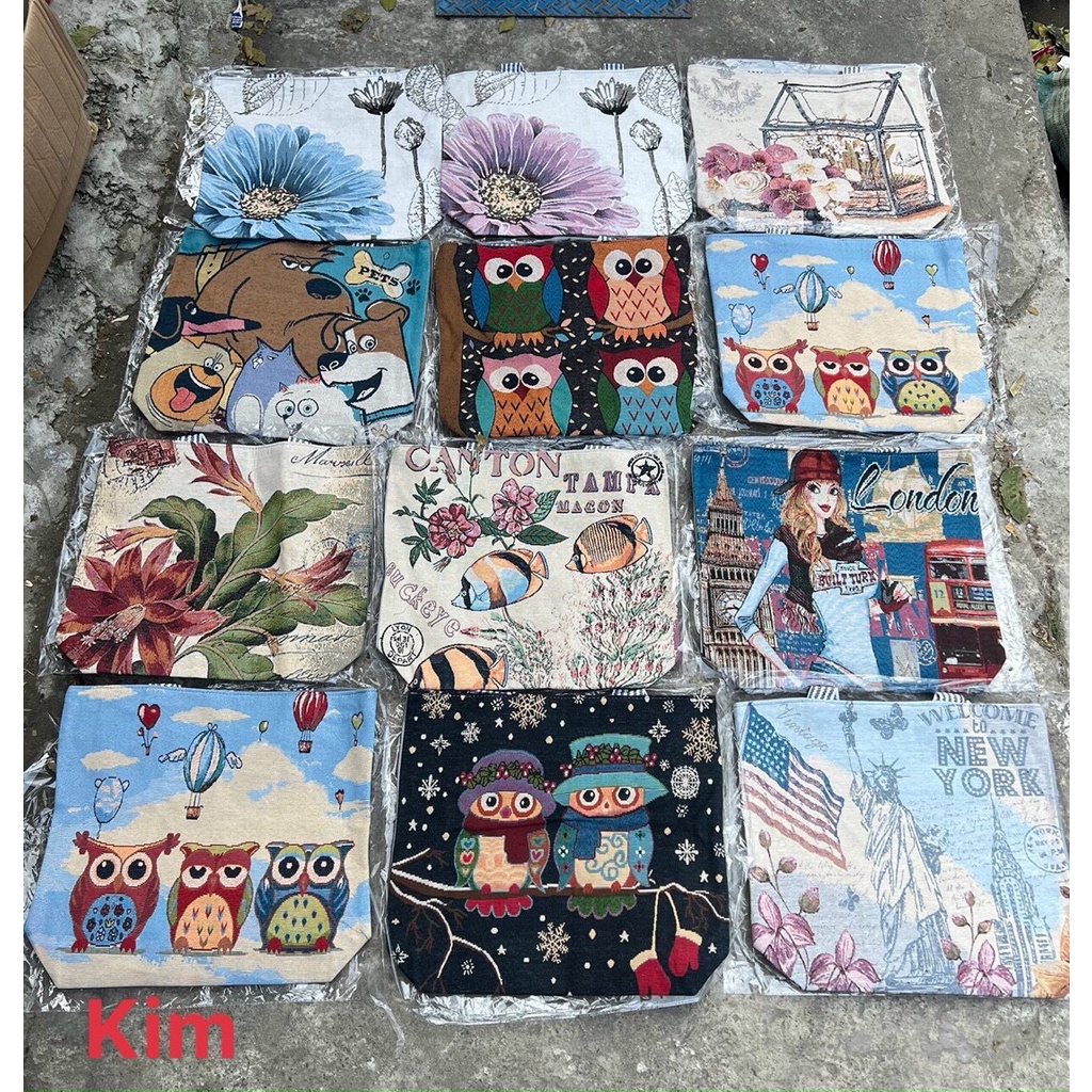 Túi tote hình bươm bướm phong cách Hàn quốc, túi vải nữ đeo vai Túi tote túi vải canvas phong cách Hàn Quốc