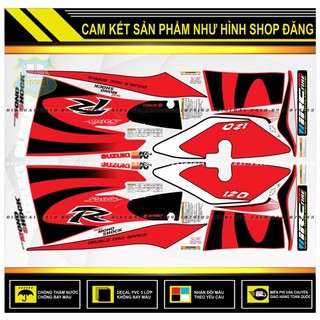 TEM RỜI SATRIA 2000 PHỐI ĐỎ ĐEN KHÔNG TỔ ONG