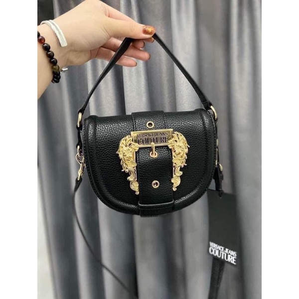 TÚI VERSACE NỬA VẦNG TRĂNG ĐEN HÀNG CHÍNH HÃNG