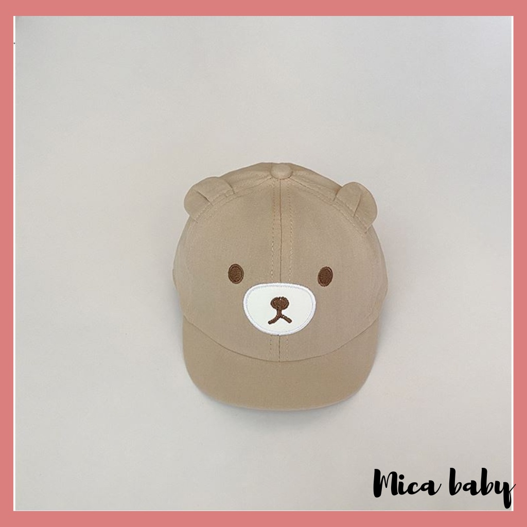 Mũ nón lưỡi trai trẻ em hình mặt cún có điều chỉnh đáng yêu cho bé MH229 Mica baby