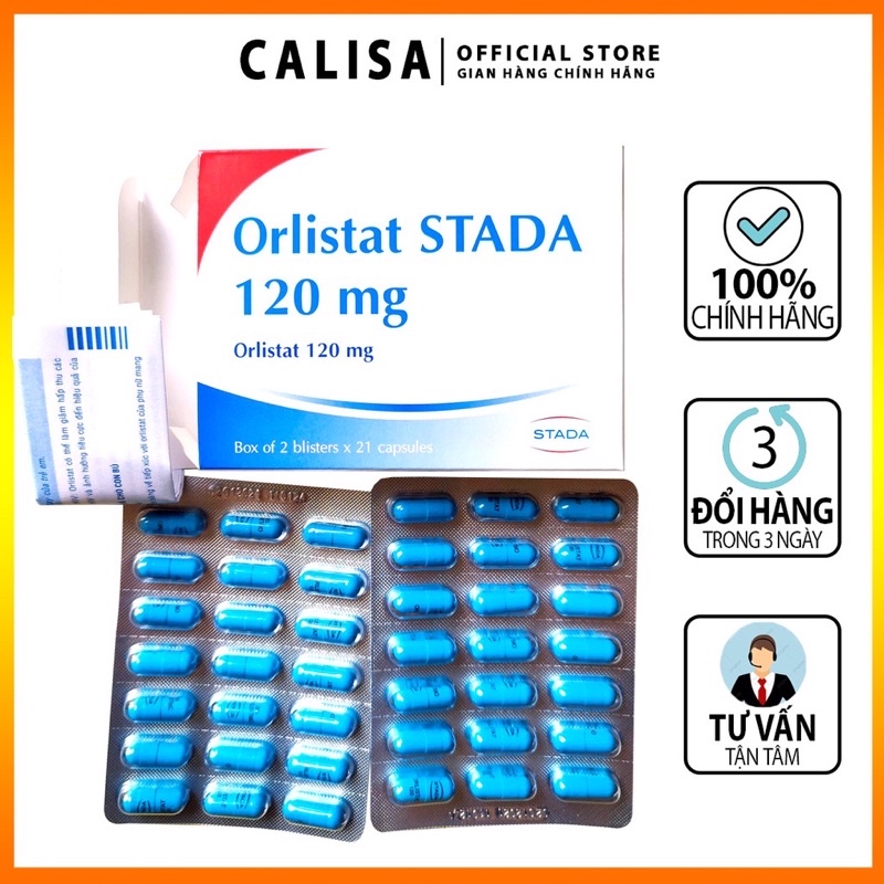 Viên uống đào thải mỡ chính hãng Orlistad 120 stada giá rẻ