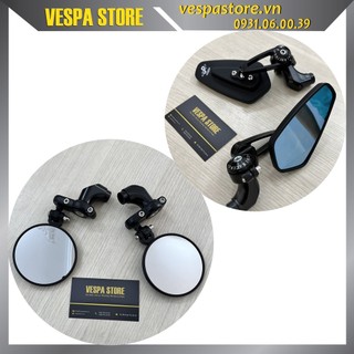 Gương chiếu hậu xe vespa sprint/ primavera/ gts/ piaggo xoay tròn vuông đa chiều