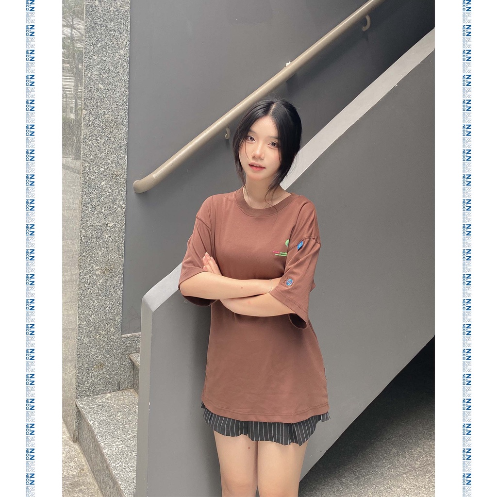 Áo Phông Local Brand Necci Avocado Tee / Brown Cotton 100%