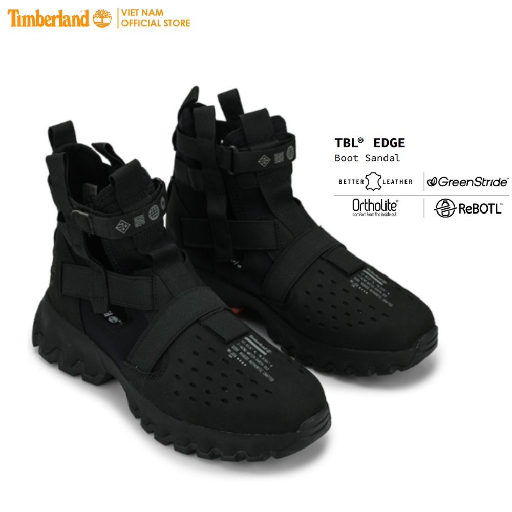 [SALE] Timberland Giày Nam Edge Boot Sandal Black Nubuck TB0A5RHV01