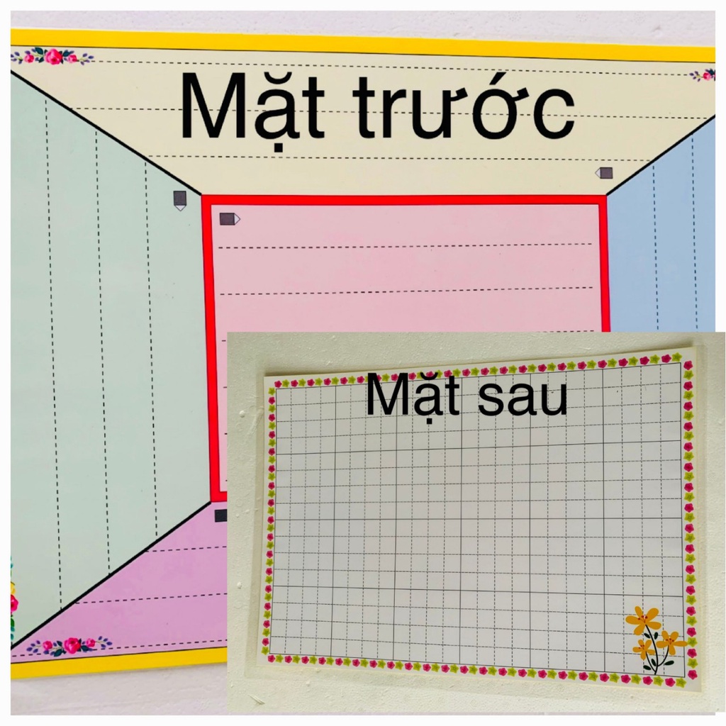 Bảng phụ, bảng khăn trải bàn 2 mặt A3 ép plastic