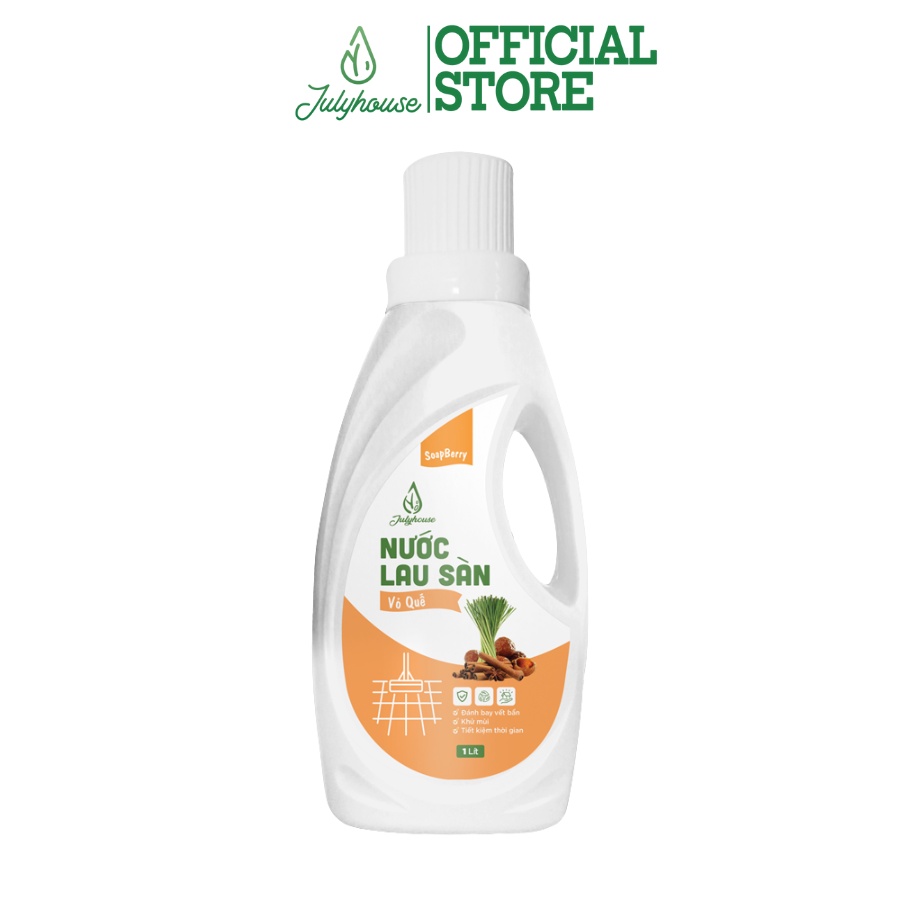 Nước Lau Sàn JULYHOUSE 1000ml chiết xuất từ bồ hòn và tinh dầu vỏ quế khử mùi, đuổi kiến và gián