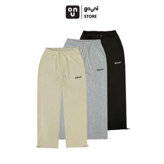 Quần dài gouni logo basic/ nỉ chân cua 100% cotton