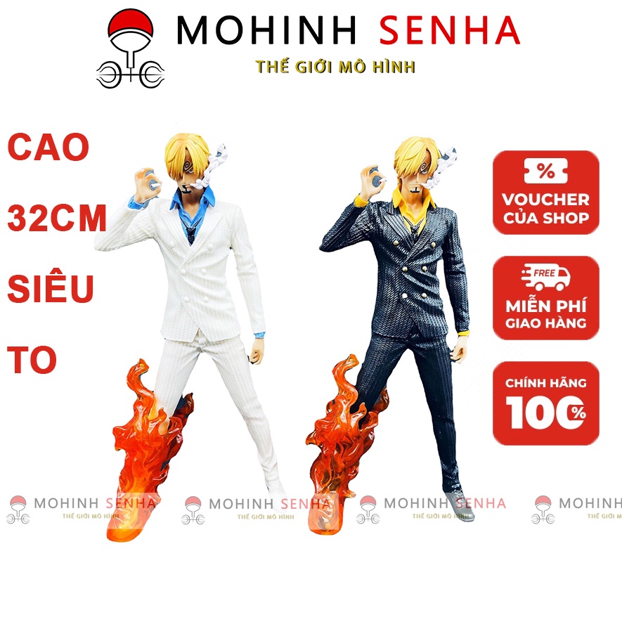 Mô Hình Nhân Vật Sanji Áo Đen Áo Trắng Truyện Tranh One Piece 32cm - Mô Hình Figure Vua Hải Tặc, Sanji siêu to