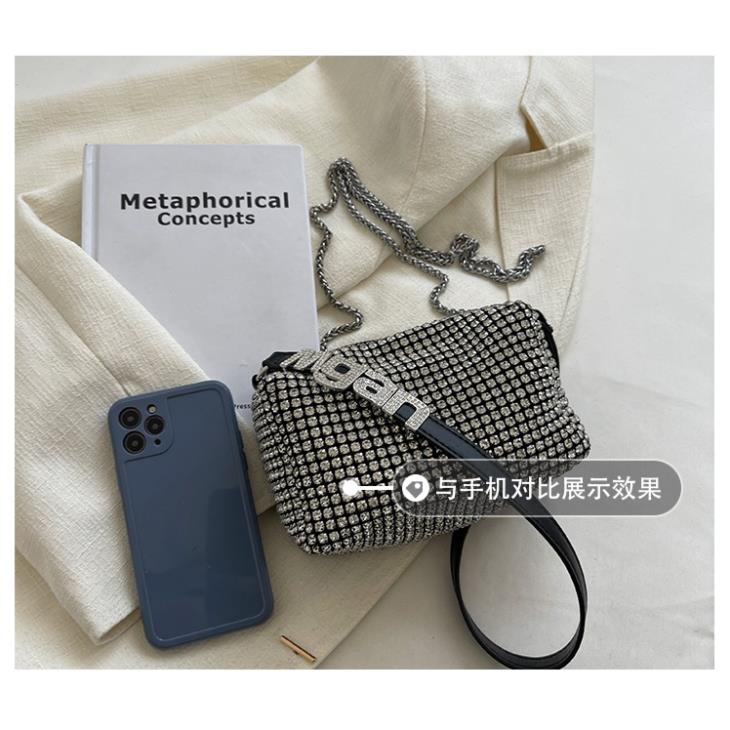 Túi Đính Đá Cầm Tay ,Túi Xách Tay Hàng Cao Cấp Fullbox Dây Đeo Chéo ,Clucth Dự Tiệc WANG