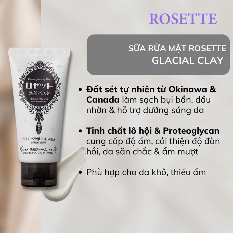Sữa Rửa Mặt Bùn Khoáng Rosette Nhật Bản - 120g