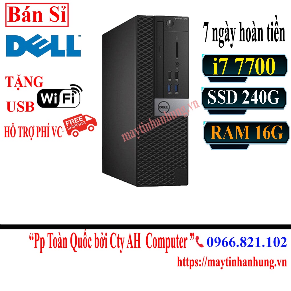Máy Tính Đồng Bộ Dell siêu CAO Core i7 7700 intel 7th - Dell Optiplex 3050-3040 - Tặng USB Wifi