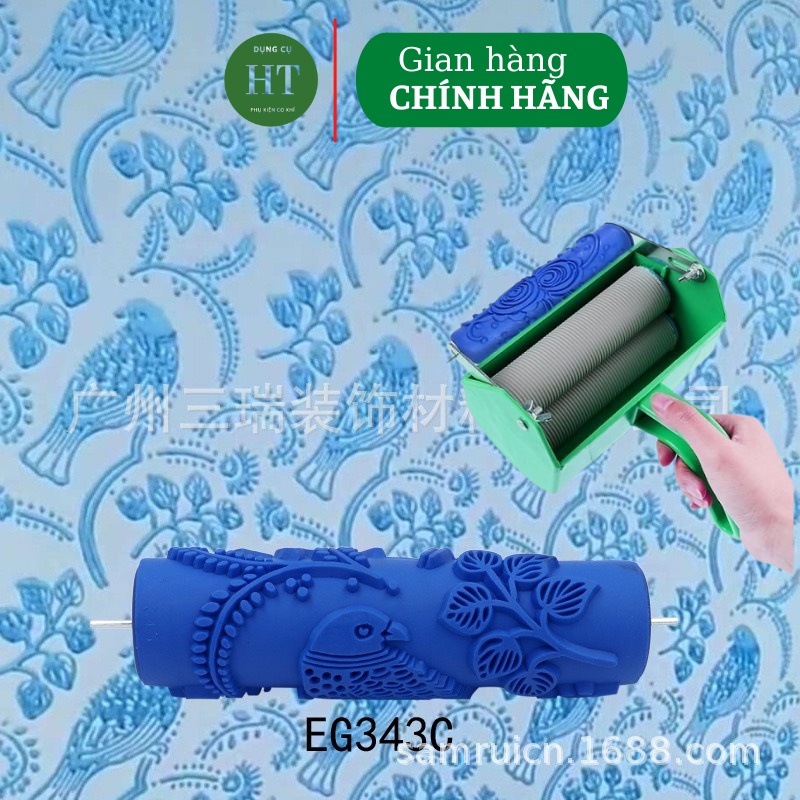 Con lăn sơn hoa văn họa tiết trang trí tường