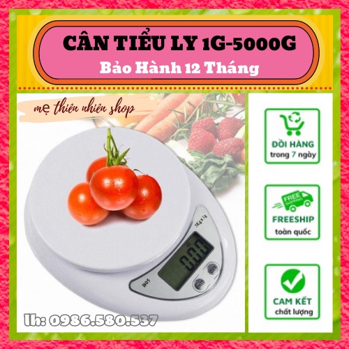 Cân Tiểu Ly Điện Tử Mini định lượng 1g-5kg độ chính xác cao WH-B05 và B05