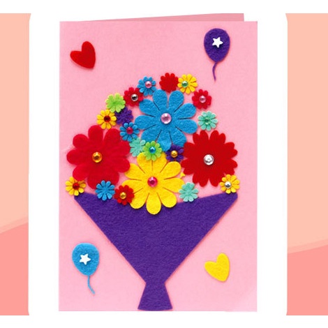 Thiệp giấy cao cấp quà tặng chúc mùng sinh nhật tình yêu thủ công cho bé tự làm TÉPPI