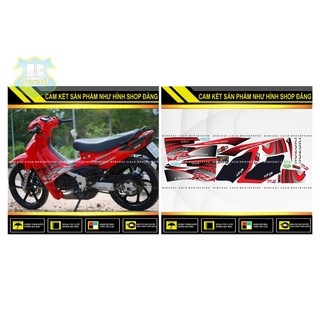 TEM RỜI SATRIA 2000 PHỐI DÁN XE ĐỎ