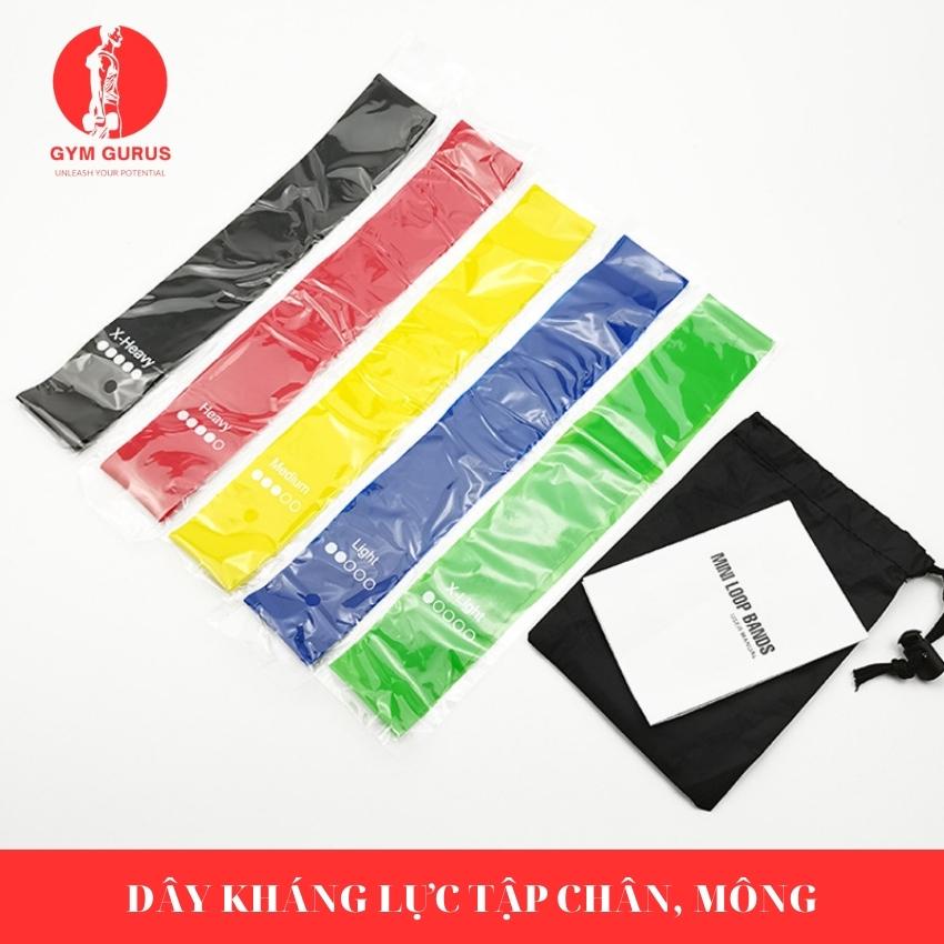 Dây kháng lực tập chân bóng đá gym mông aolikes miniband cao su GYM GURUS