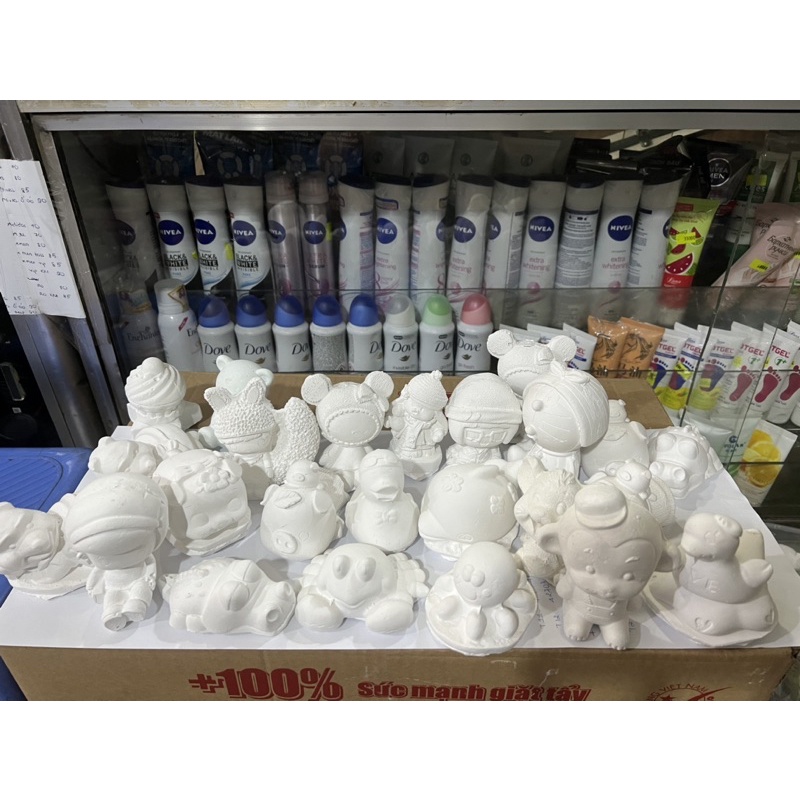 Combo 5-10 tượng thạch cao tô màu 7-10cm giá sỉ