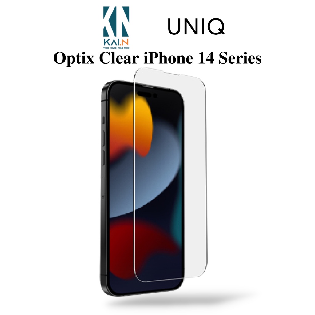 Miếng Dán Cường Lực Trong Suốt Dành Cho iPhone 14 Pro Max / 14 Pro / 14 Plus / 14, UNIQ OPTIX Clear, Trong Suốt