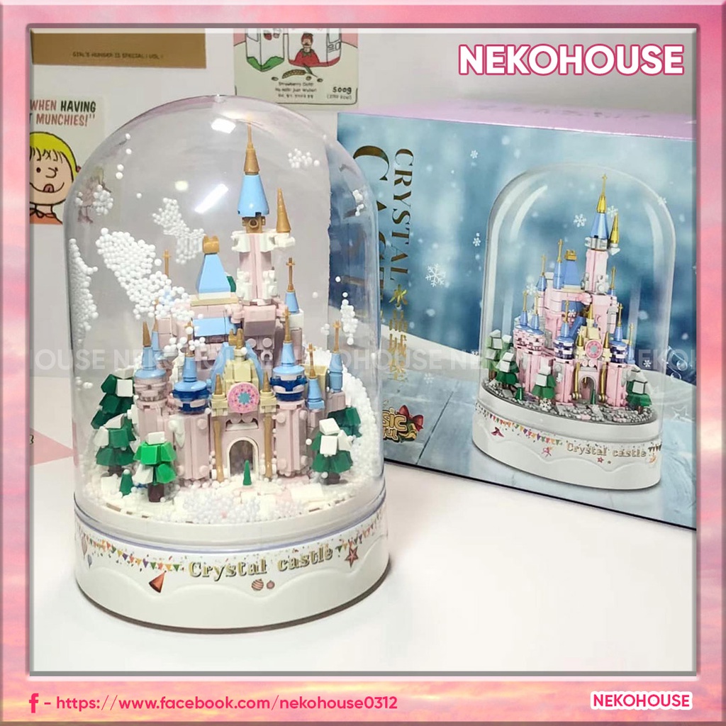 Đồ chơi Lắp ráp Lego mô hình Lâu Đài Pha Lê Tuyết kèm Hộp Nhạc siêu xinh