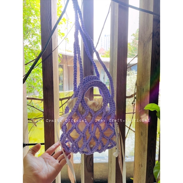 Túi đeo chéo lưới - Ollin bag crochet - Tote bag