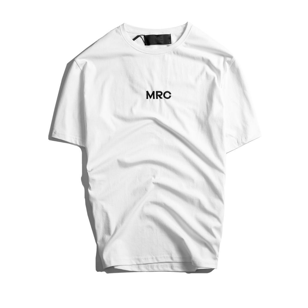 Áo thun cổ tròn UNISEX MENFIT thêu chữ nổi MRC 2106012 vải Cotton co giãn, dày dặn, form rộng