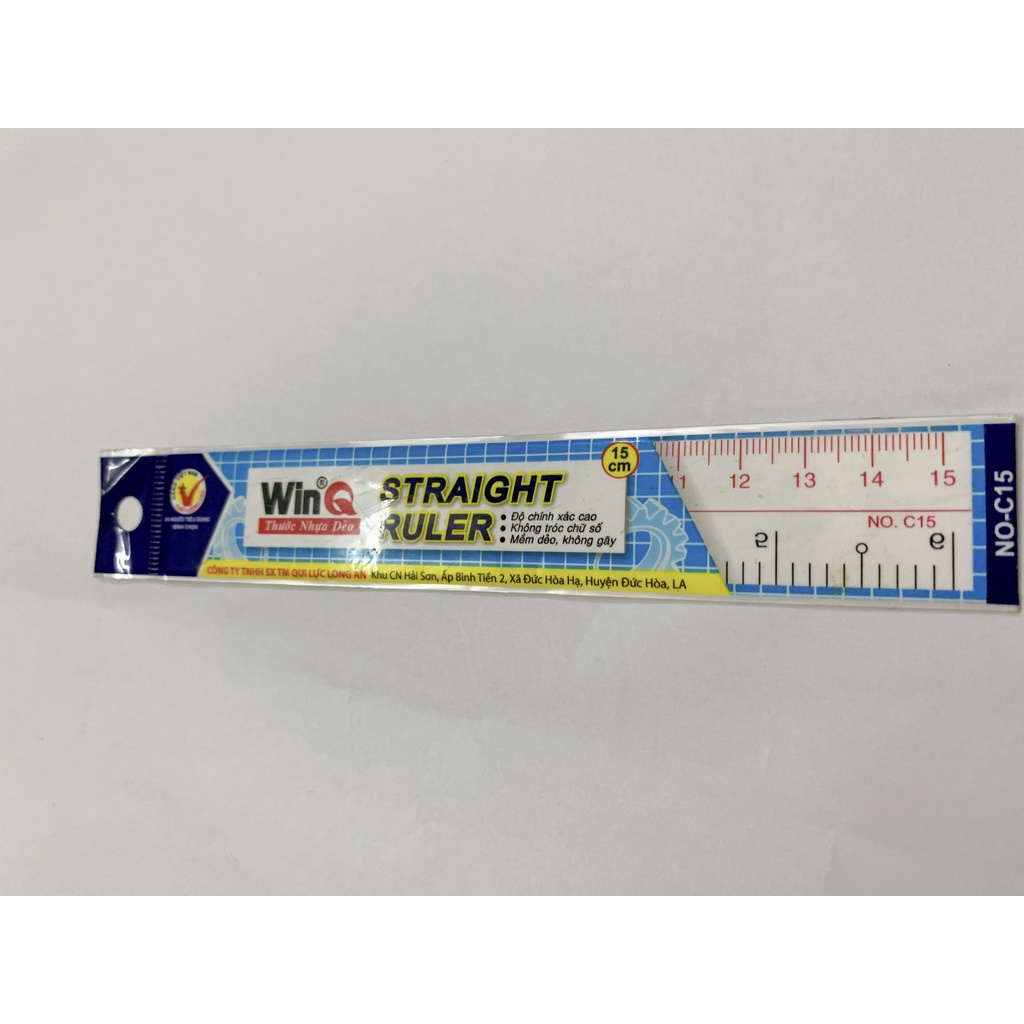 Thước nhựa dẻo thẳng Win 15cm