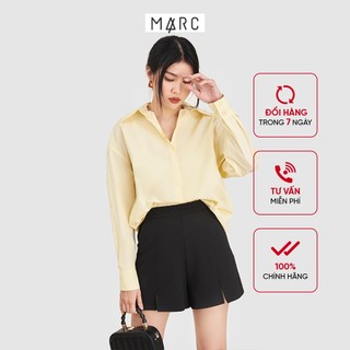 Quần shorts nữ MARC FASHION lưng cao xẻ trước FALH112121
