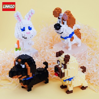 Bộ đồ chơi lắp ráp đẳng cấp thú cưng - mô hình 3d linkgo nanoblock