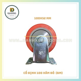 BÁNH XE ĐẨY COMBO 100 XÁM ĐỎ ( 4 CÁI )