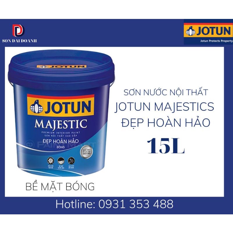 JOTUN Majestic Đẹp hoàn hảo trong nhà 15lít - màng sơn bóng sáng