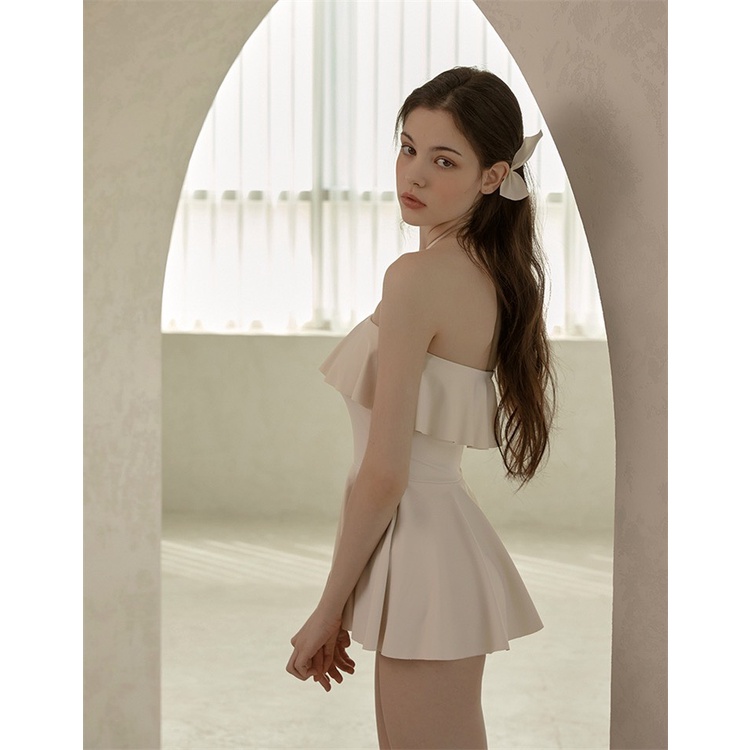 Bikini đồ bơi nữ trễ vai nơ ngực tiểu thư