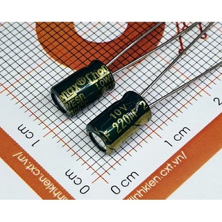 Tụ hóa 220uf 10v 5x7mm