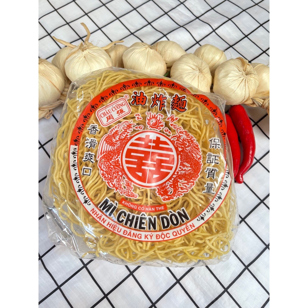 Mì Chiên Giòn Trung Hoa 500gr Thương Hiệu Nổi Tiếng Châu Cường/ Hủ Tiếu Mỳ Xào Giòn HongKong/ Mì Xào Giòn Tôm Thịt - NK