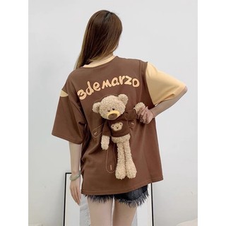 Áo phông gấu de mazon nâu
