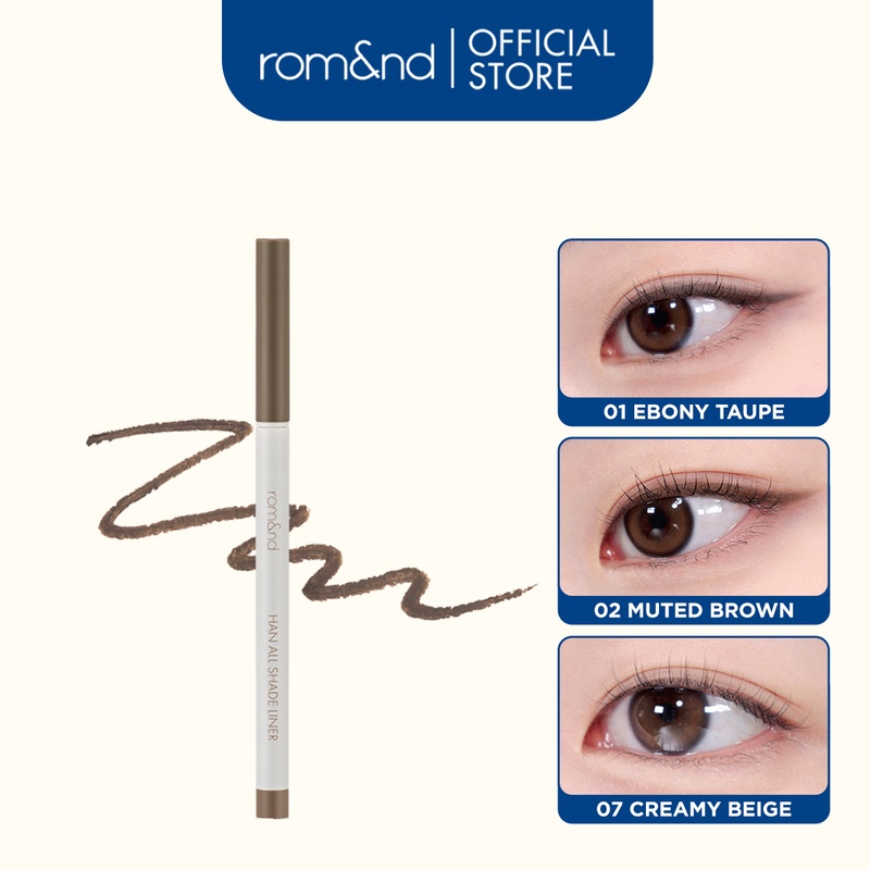 Chì kẻ mắt sắc nét, lâu trôi Hàn Quốc Romand Han All Shade Liner 0.09g