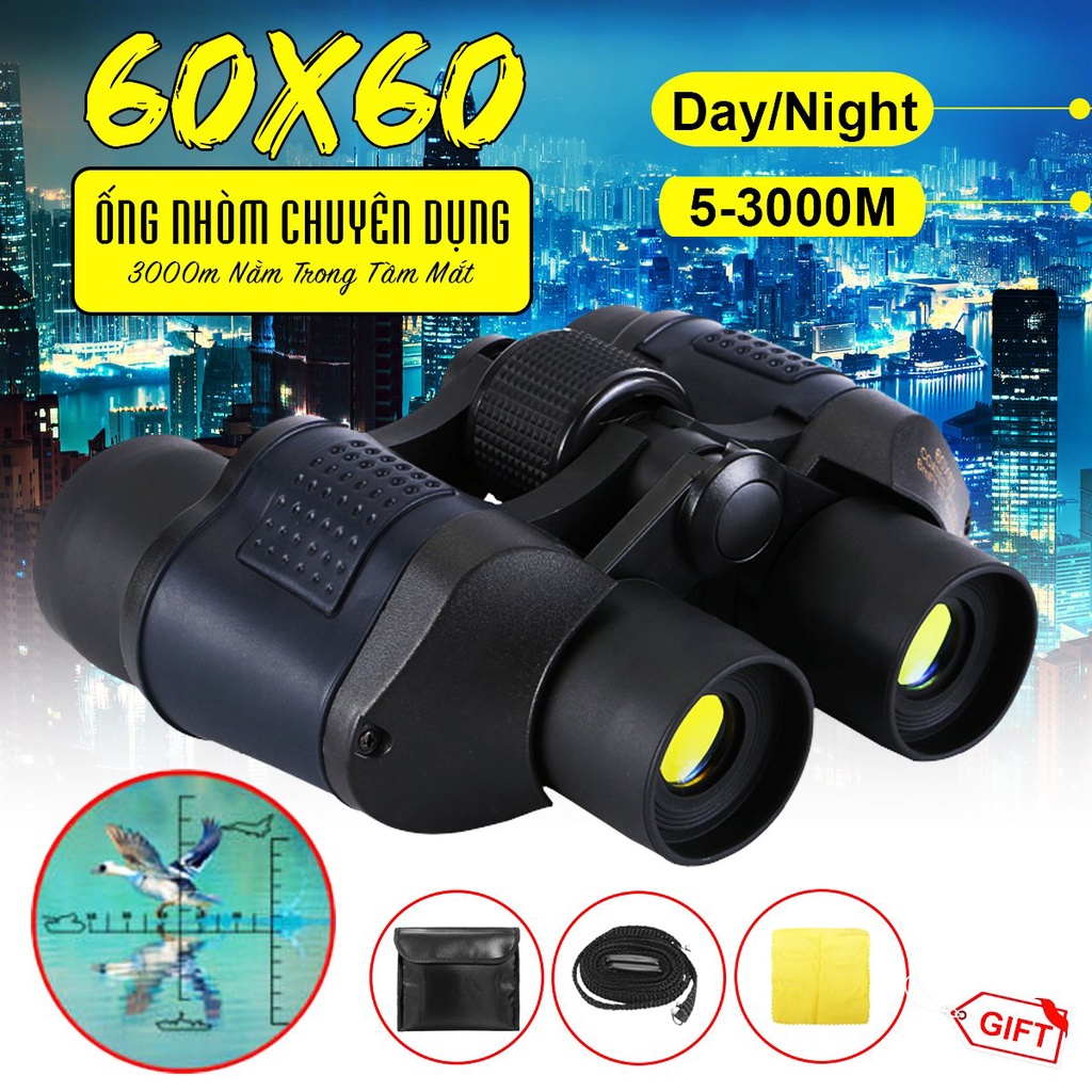 Ống Nhòm Quân Đội nhìn xa 3.000 M 60x60 thế giới thu nhỏ trong tầm mắt bạn siêu nét bền đẹp bảo hành(chính hãng)