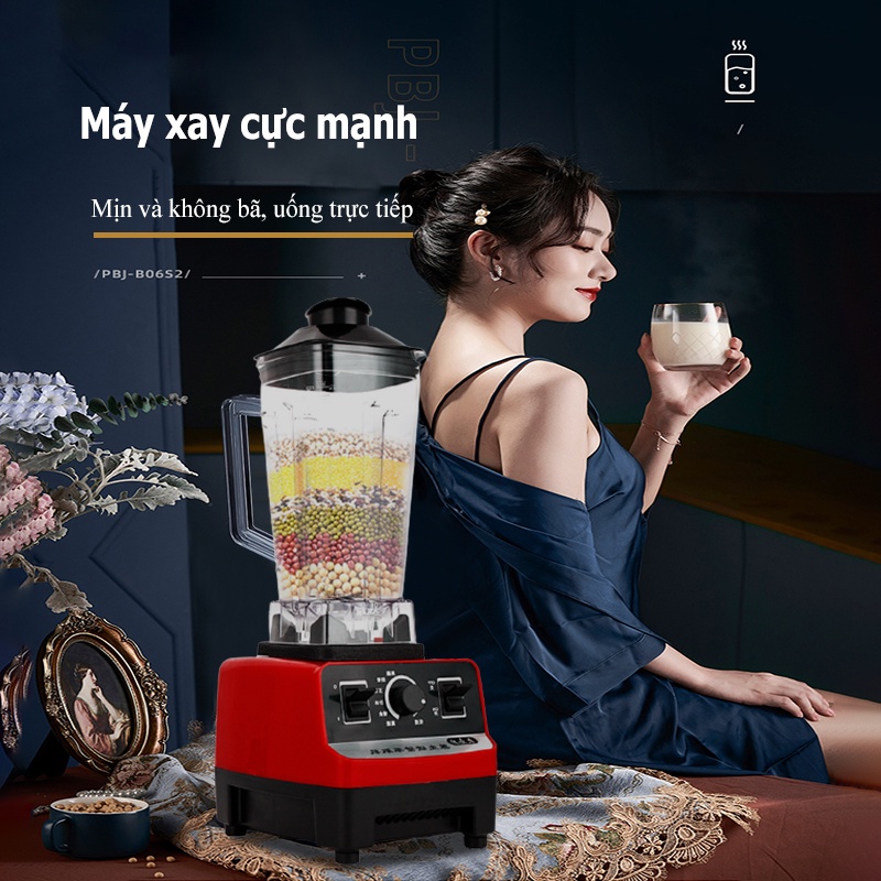 Máy xa đa năng gia đình, máy làm sữa đậu nành không cần lọc qua rây, làm nóng hoàn toàn tự động các thực phẩm bổ sung