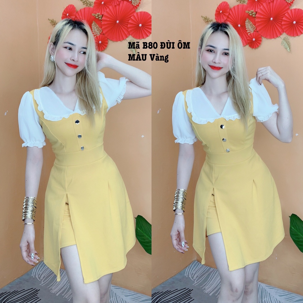 ĐẦM KÈM QUẦN ĐÙI PHỐI HAI MÀU-MẶC TÔN DÁNG.TAK09