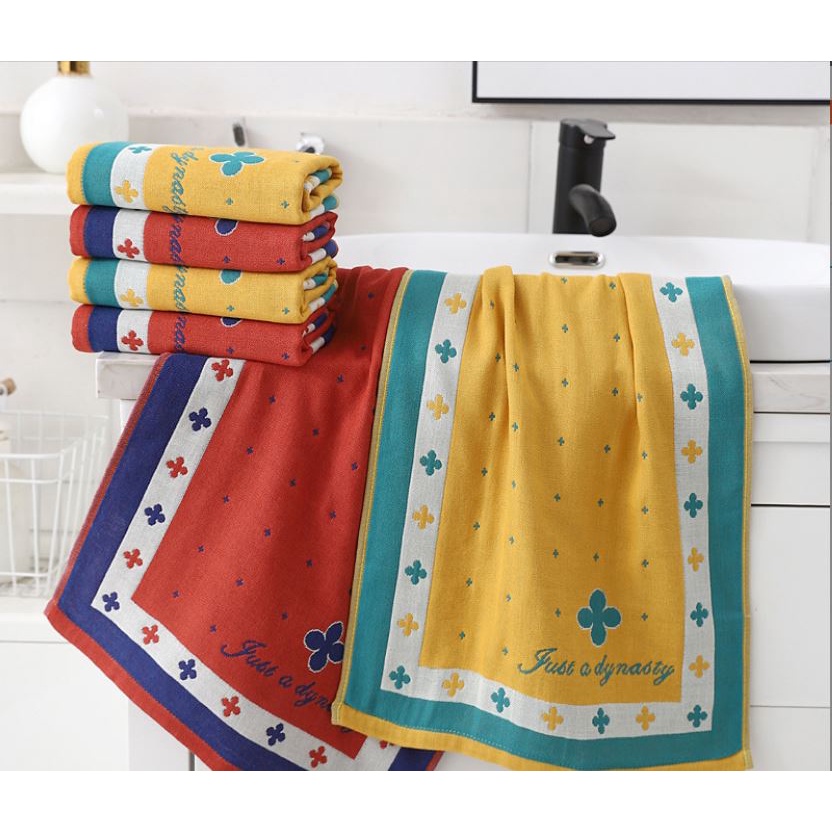 🔴Khăn mặt Xô Cotton Sợi tre Organic size 25*50cm siêu mềm