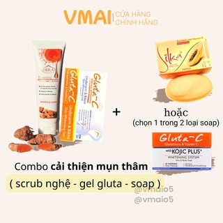 COMBO 3 sản phẩm Dưỡng Da : Scrub Nghệ+Soap+Gel