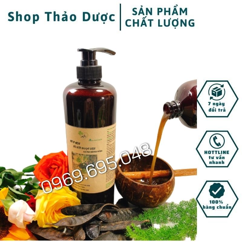 Dầu Gội Bồ Kết Thảo Dược(1 LÍT ) Giúp Tóc Mềm Mại - 100% Từ Thiên Nhiên- Mua ngay nhận quà liền tay