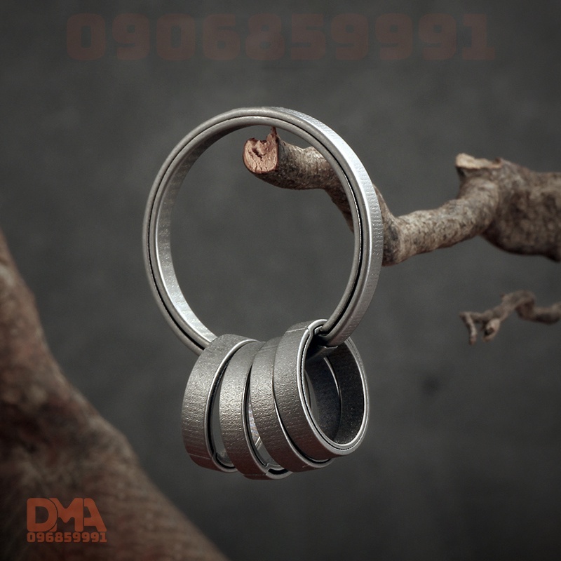 Vòng khoen móc khóa,ring phụ kiện EDC Titan