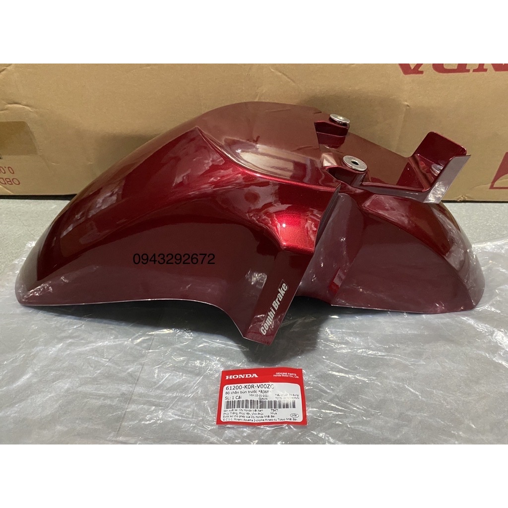 Dè (Chắn Bùn Trước) Sh 125, 150 ( 2019 > 2023 ) Màu Đỏ Mận Honda ( 61200K0RV00ZC )