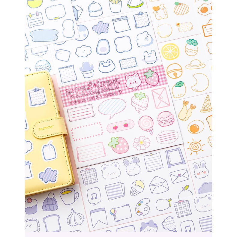 Sticker, khung viết chữ trang trí album ảnh DIY