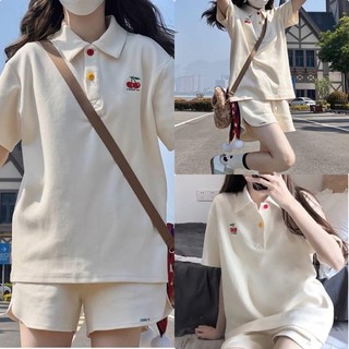 Set Bộ Polo Cherry Siêu Xinh