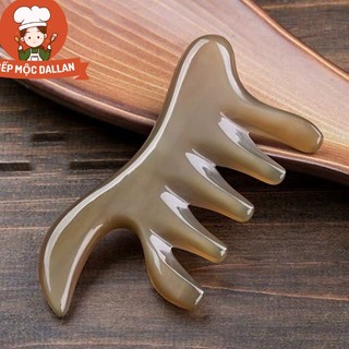 Lược sừng răng thưa đa năng dùng massage đầu, ấn huyệt, lược chải tóc gỡ rối