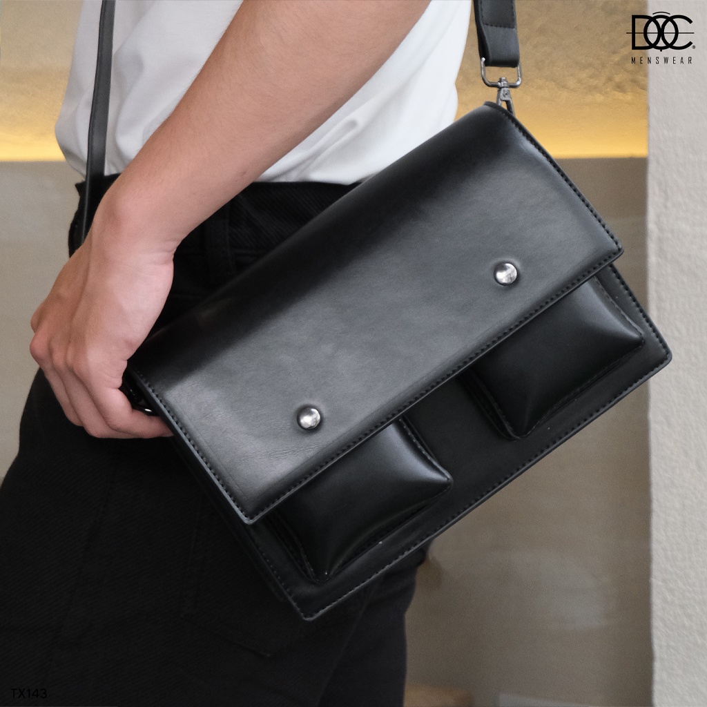Túi đeo chéo nam nữ thời trang tiện dụng cao cấp Độc menswear nhiều ngăn chất liệu chống nước dây đeo chắc chắn - TX143