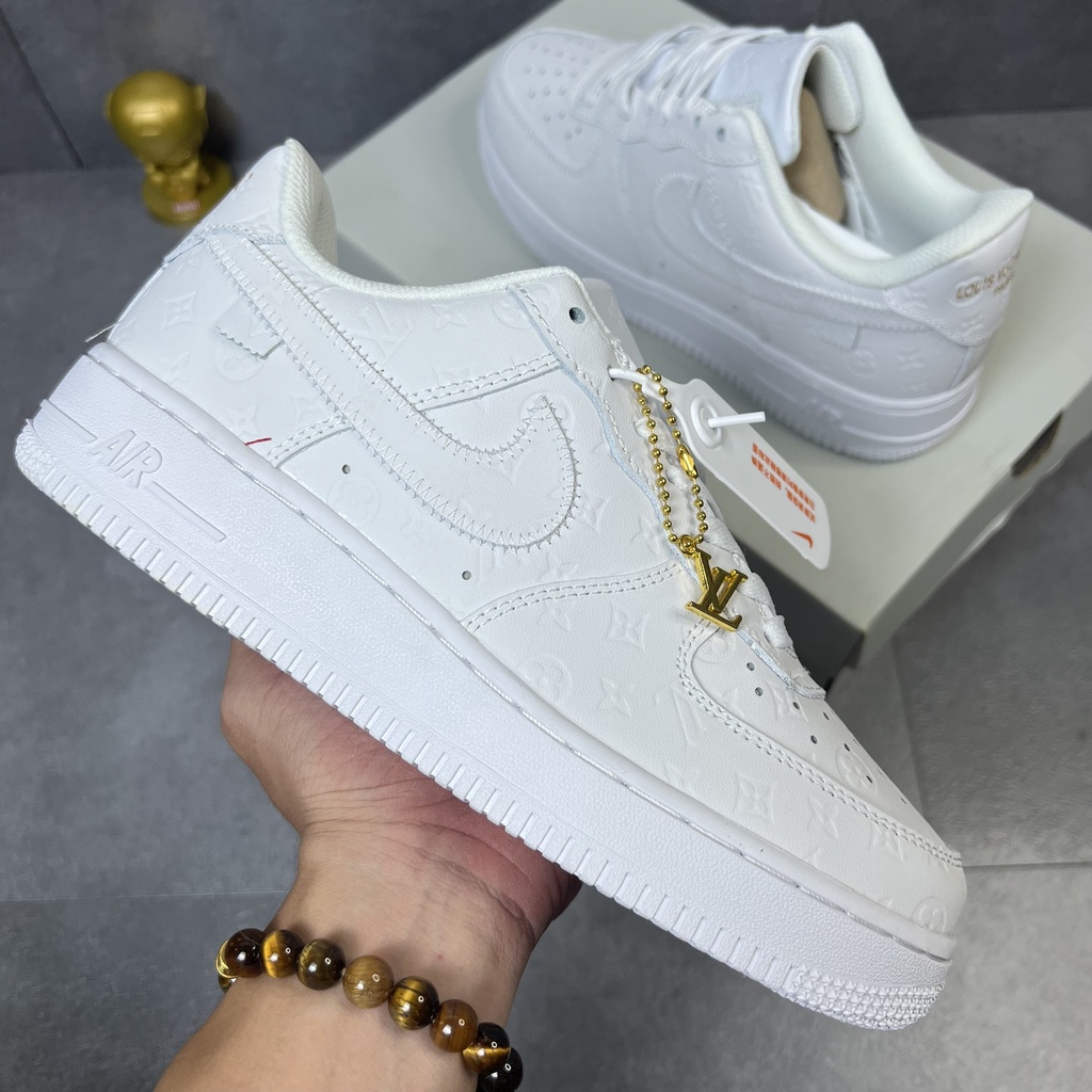 Giày Thể Thao/Giày Sneaker Full Trắng AF1 MIX LV Full Phụ Kiện Kèm Box Bảo Vệ
